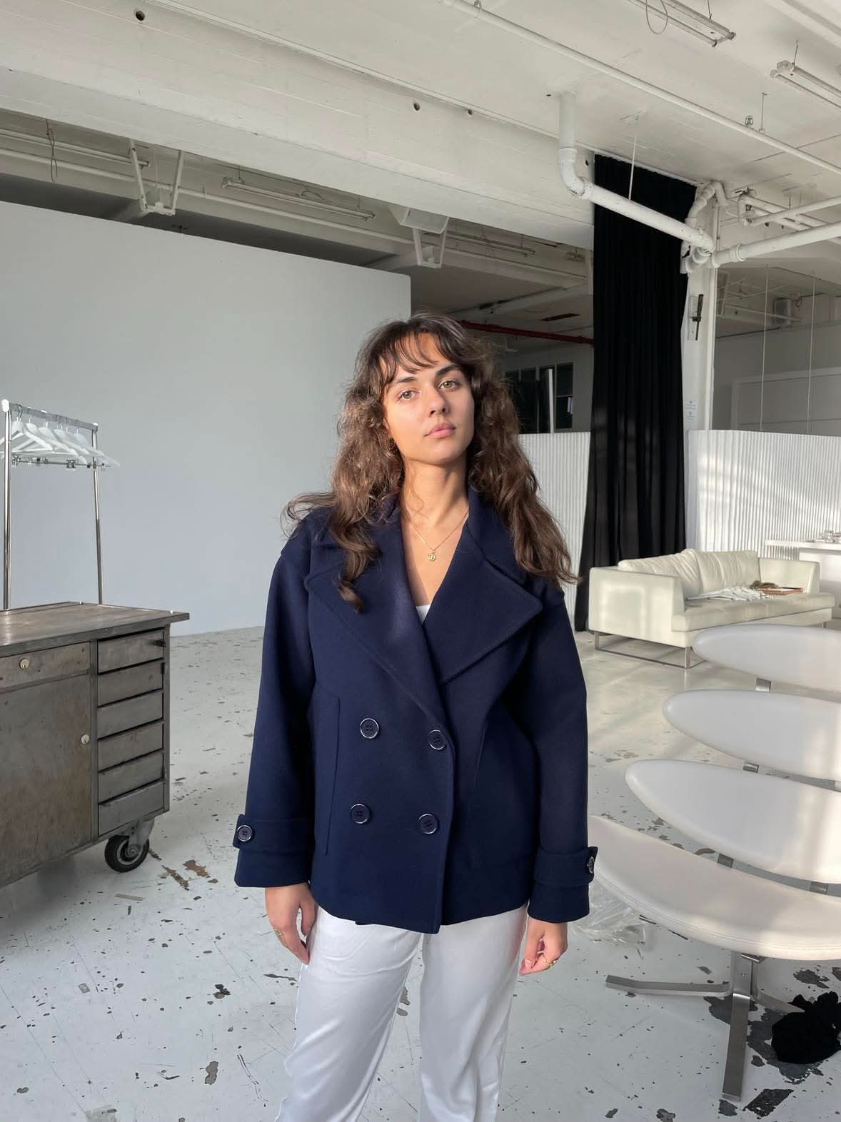 Women's Winter Oversized Double Breasted Short Peacoat - product image 6