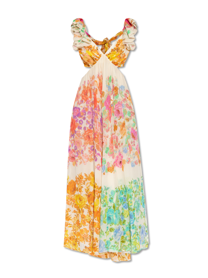 DEMI | FLORAL PLEATED MAXI DRESS