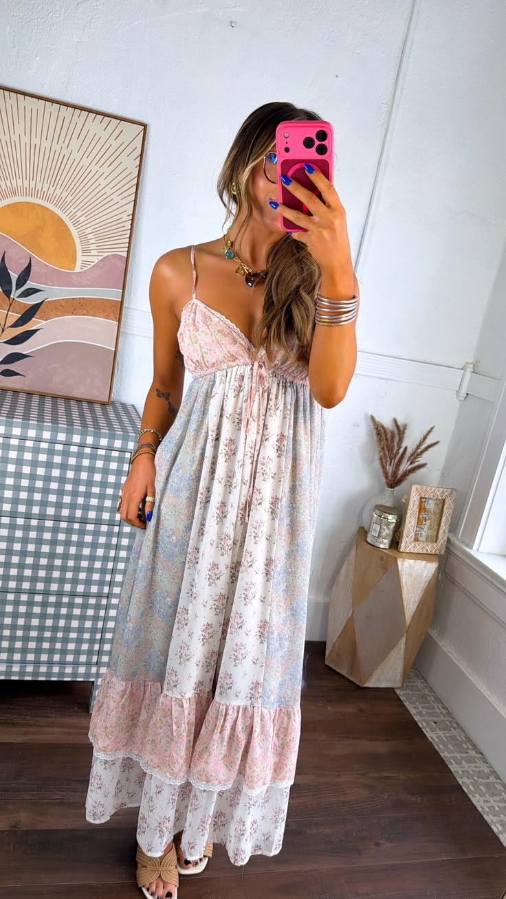 TABITHA | FLORAL MAXI DRESS - White