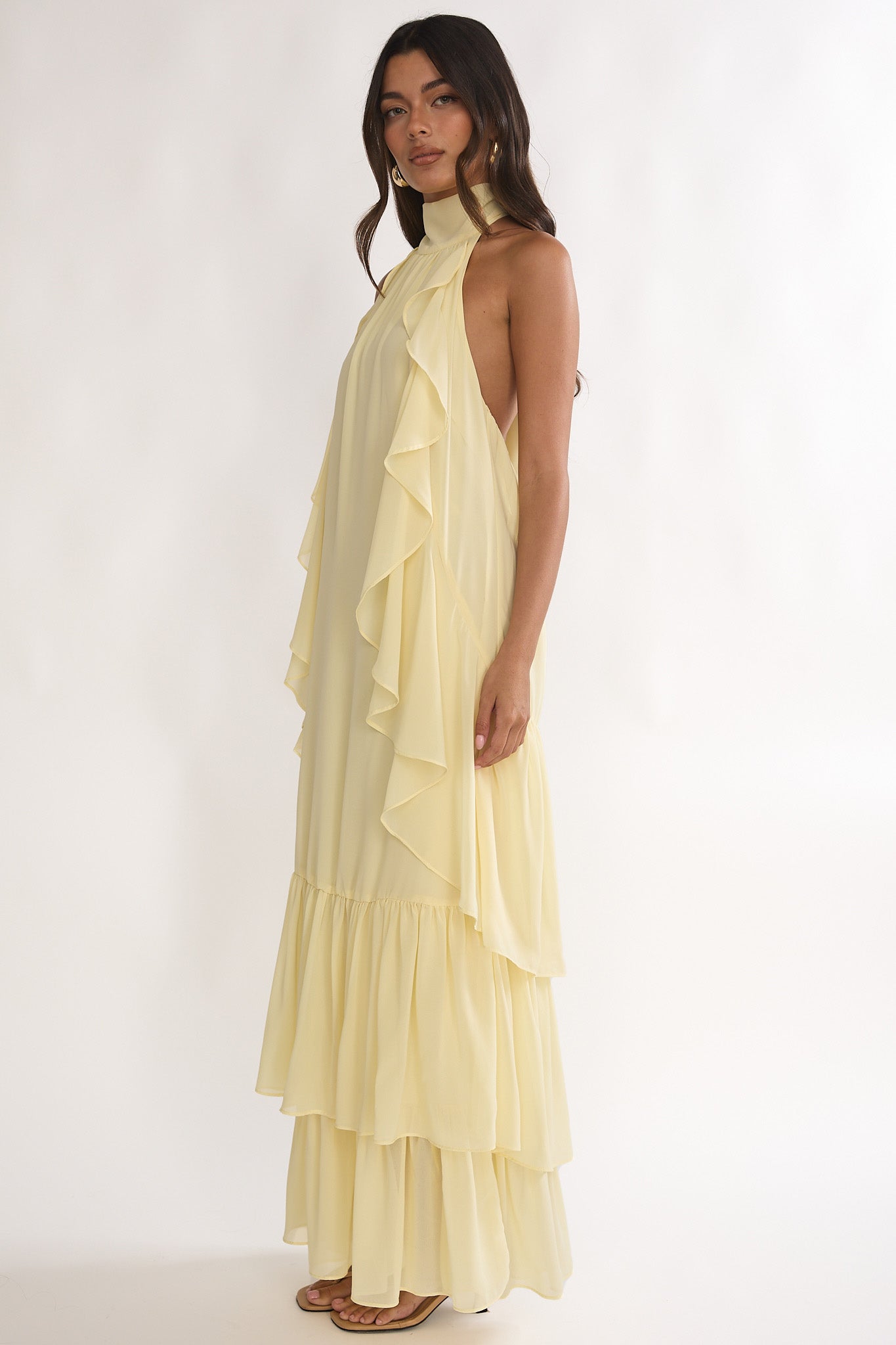 SAMARIA | RUFFLE MAXI DRESS - Butter