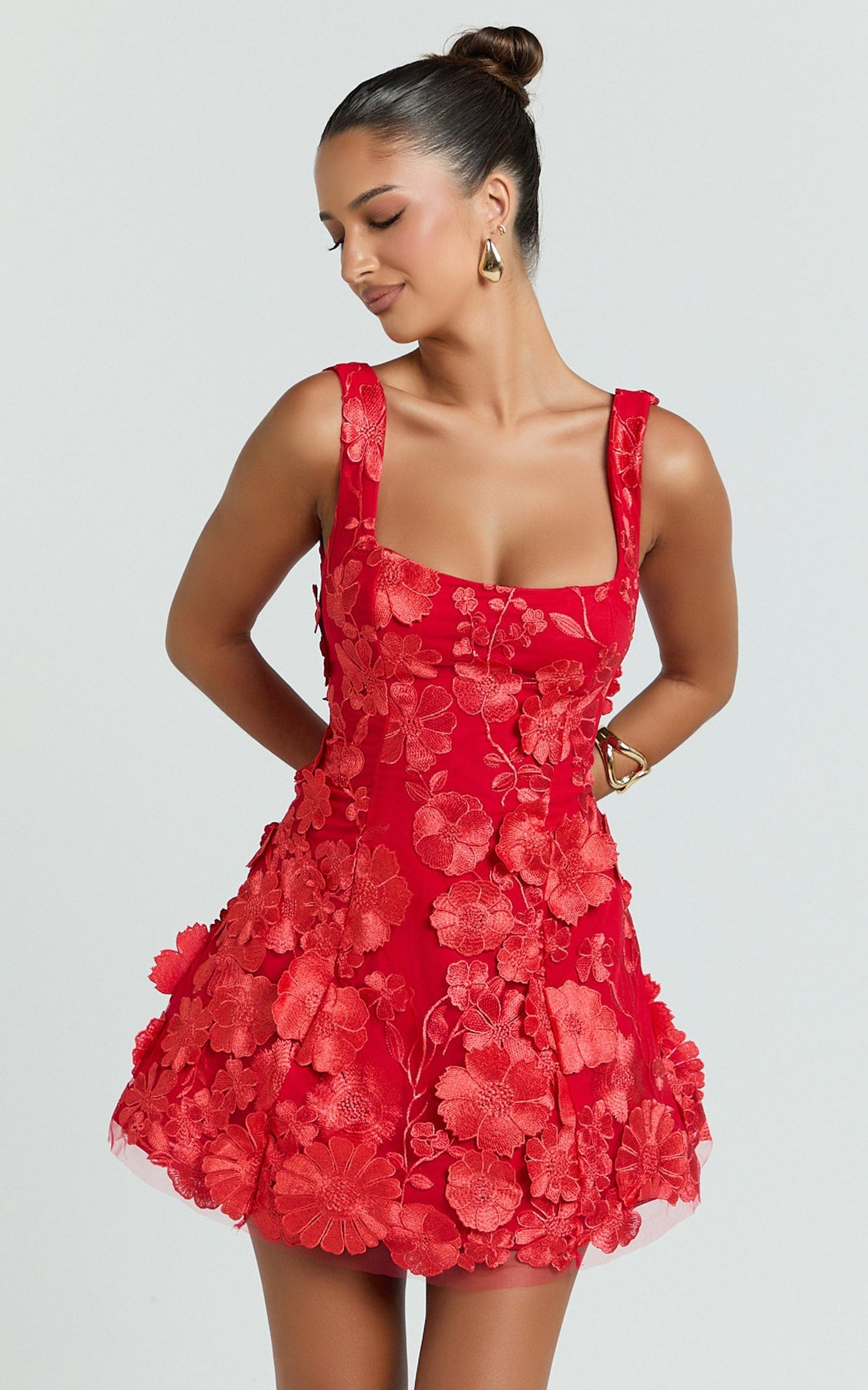 GIANA | COCKTAIL MINI DRESS - Red