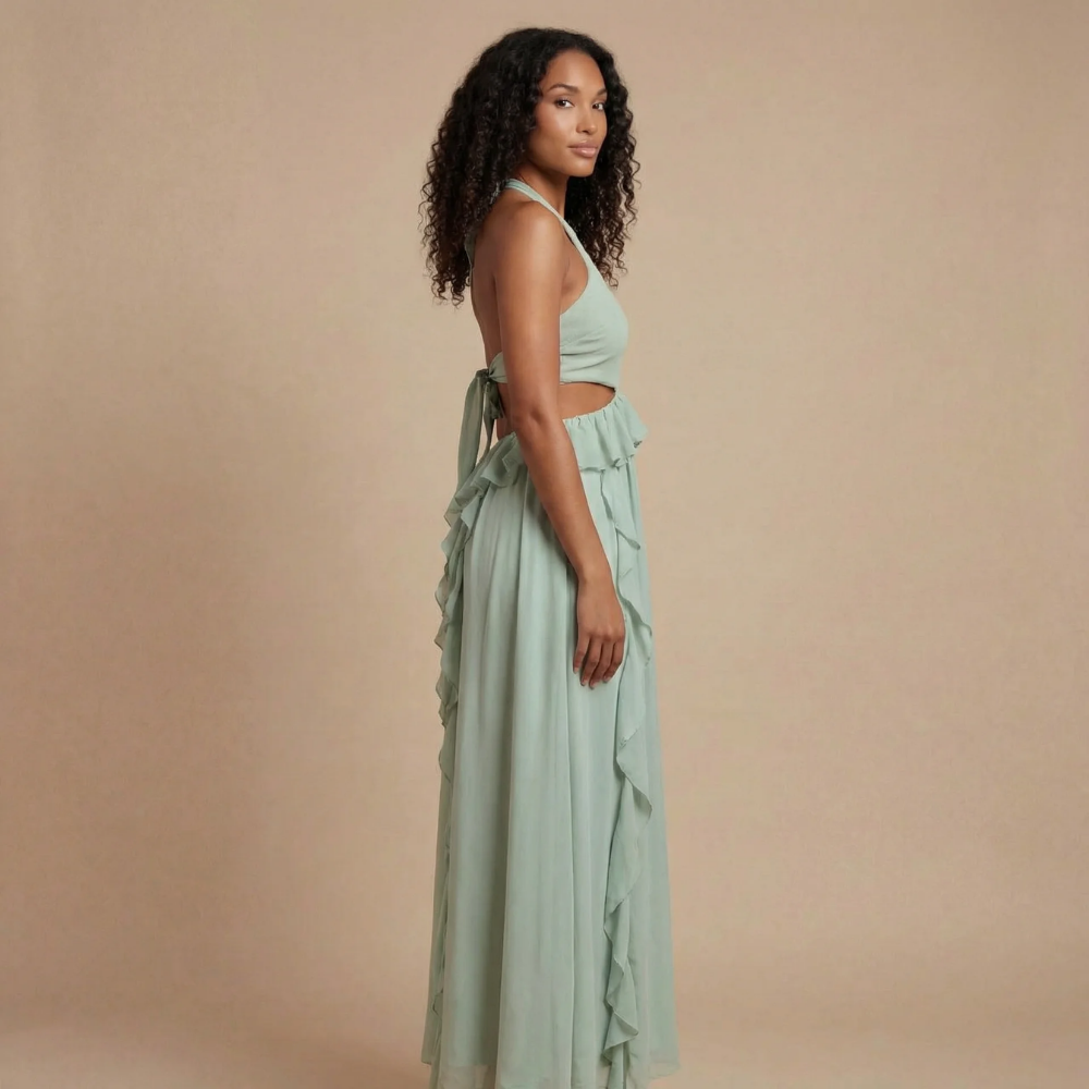 AMAYA | PARTY MAXI DRESS - Lime