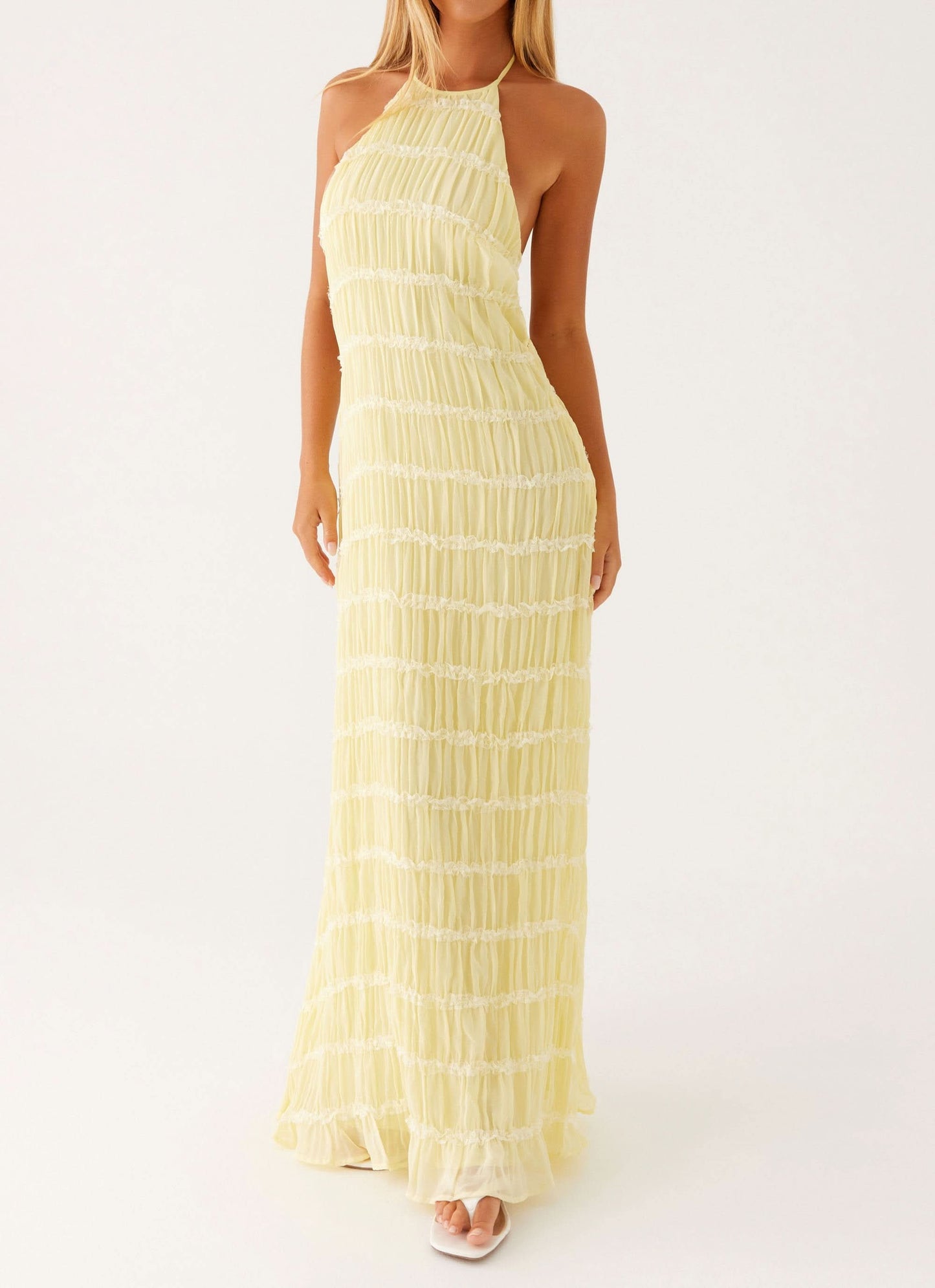 Women's Wedding Guest Halter Open Back Maxi Dress - product image 13