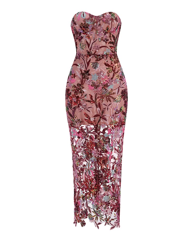 HEIDI | COCKTAIL MAXI DRESS - Red