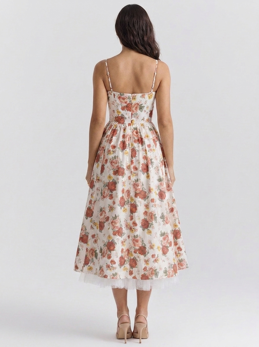 ELIANA | BUSTIER SWEETHEART MIDI DRESS