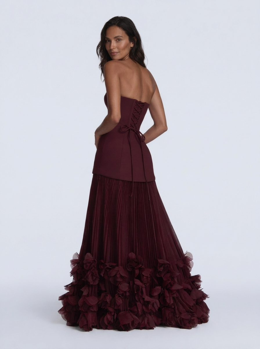 JOELLE | FLORAL PLEATED MAXI DRESS