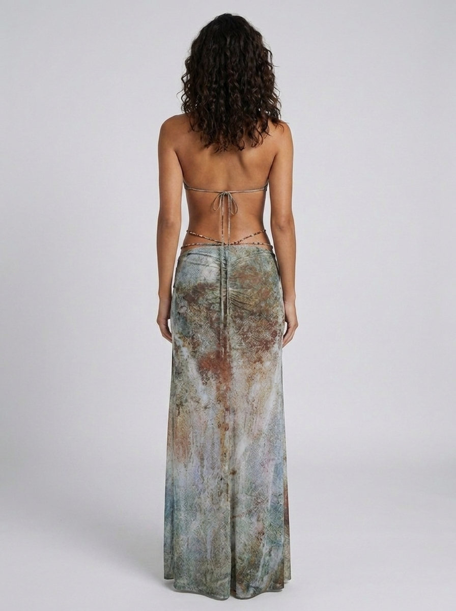 MABEL | CUTOUT PLUNGE MAXI DRESS