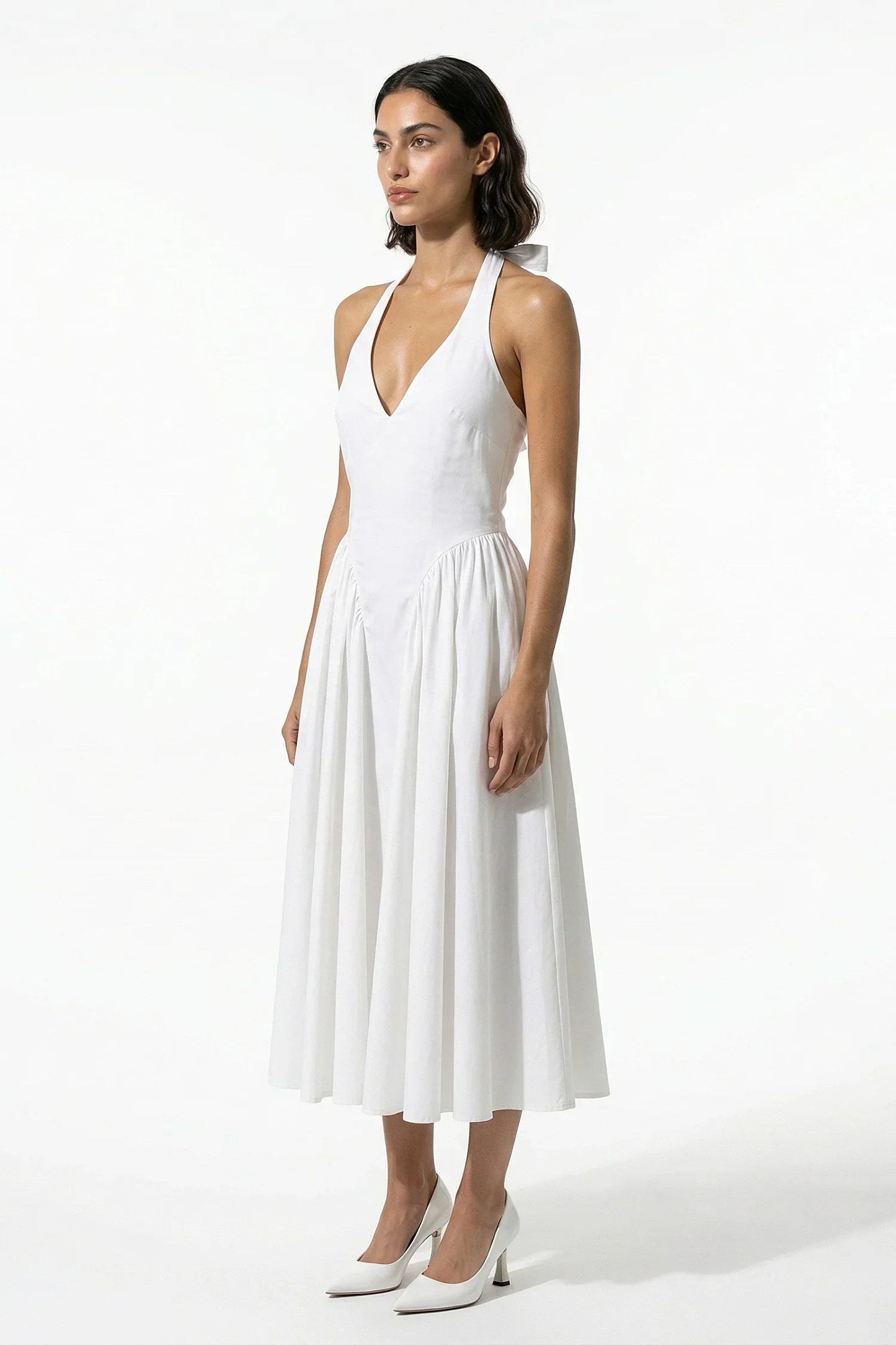 MARGUERITE | HALTER MIDI DRESS