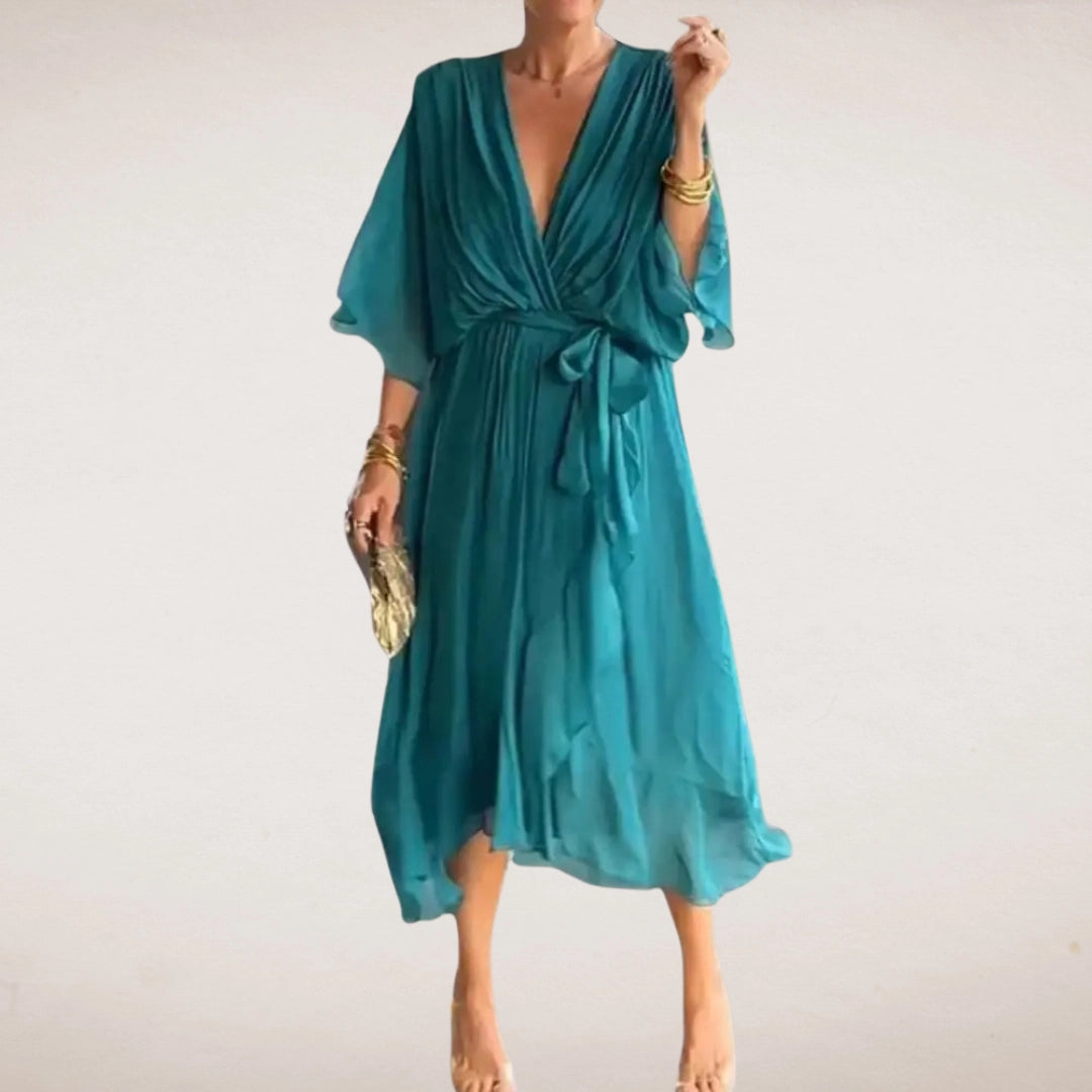 HALLE | WRAP MIDI DRESS