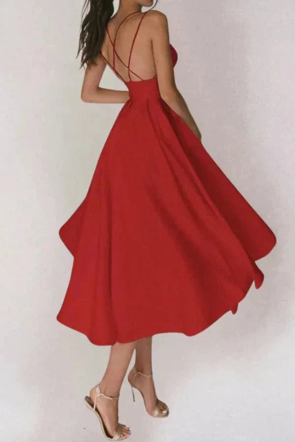 VIENNA | V NECK MIDI DRESS