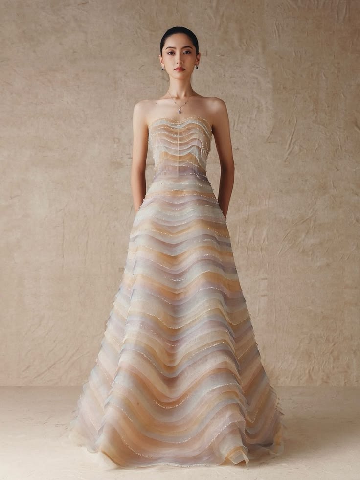 ROWAN | STRAPLESS EVENING GOWN - Cream