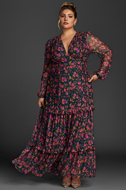 ALBA | TIERED MAXI DRESS - Black
