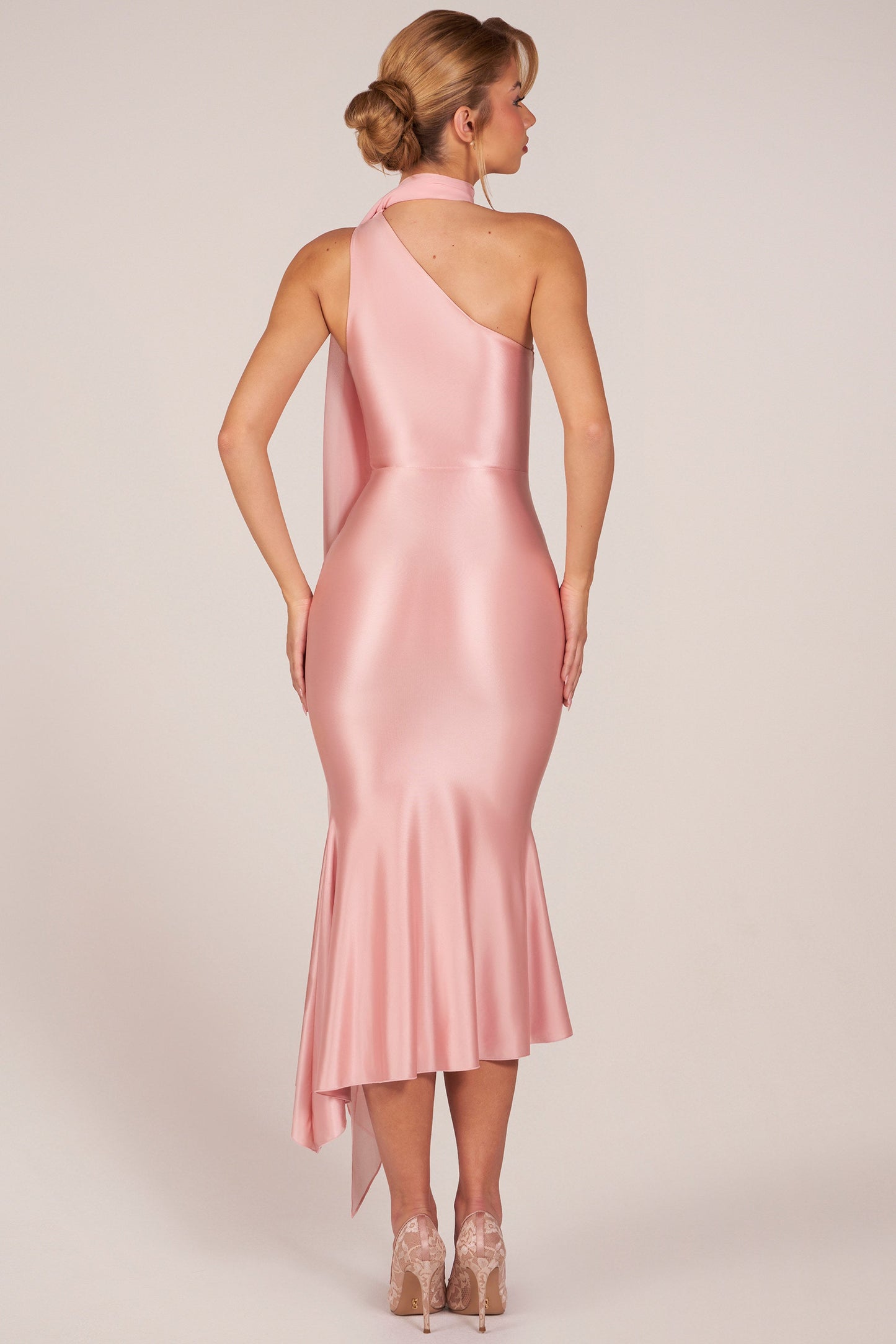 JULIANA | PLEATED V MIDI DRESS