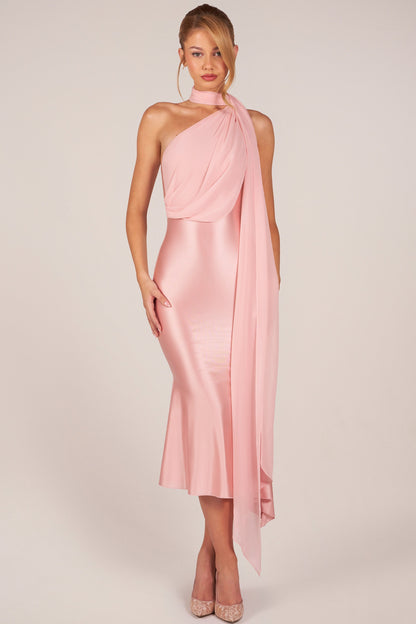 JULIANA | PLEATED V MIDI DRESS