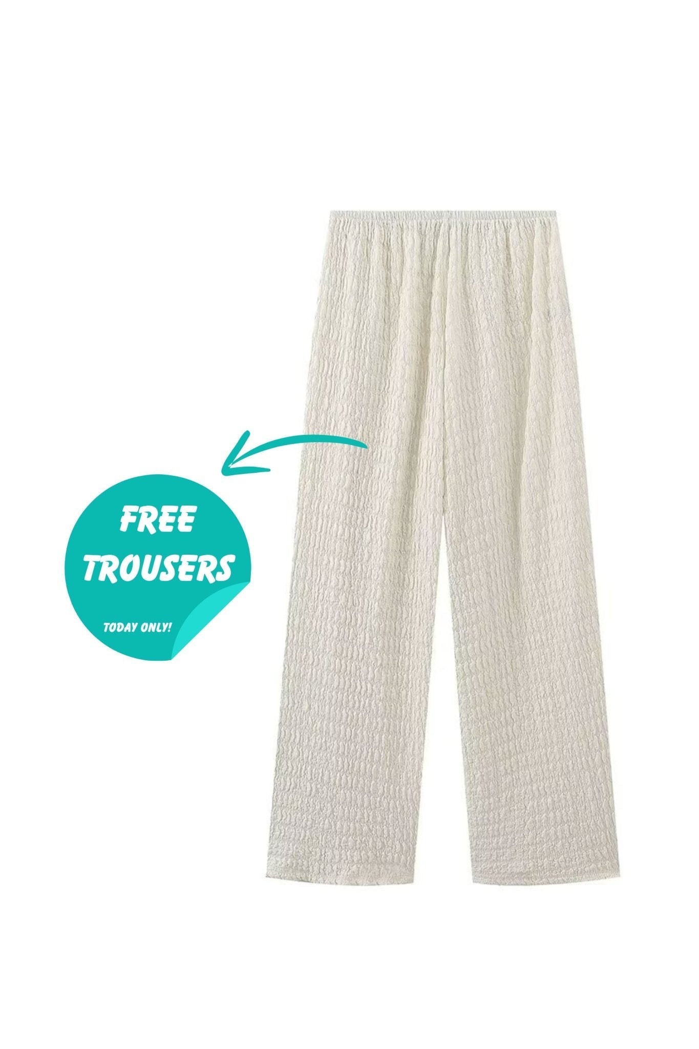 AMELIA | TEXTURED TOP + FREE TROUSERS