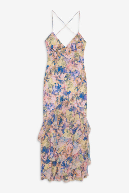 RAYA | SATIN MAXI DRESS - Pink