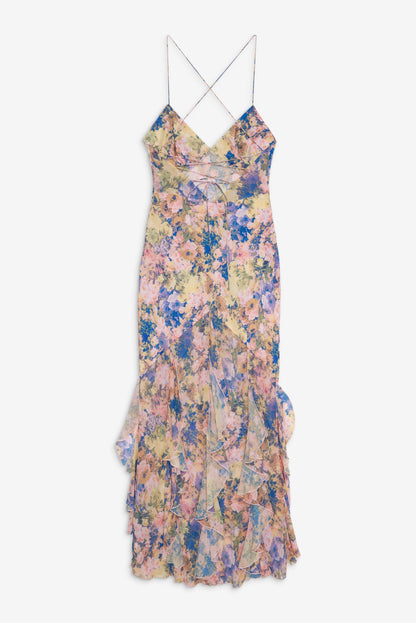 RAYA | SATIN MAXI DRESS - Pink