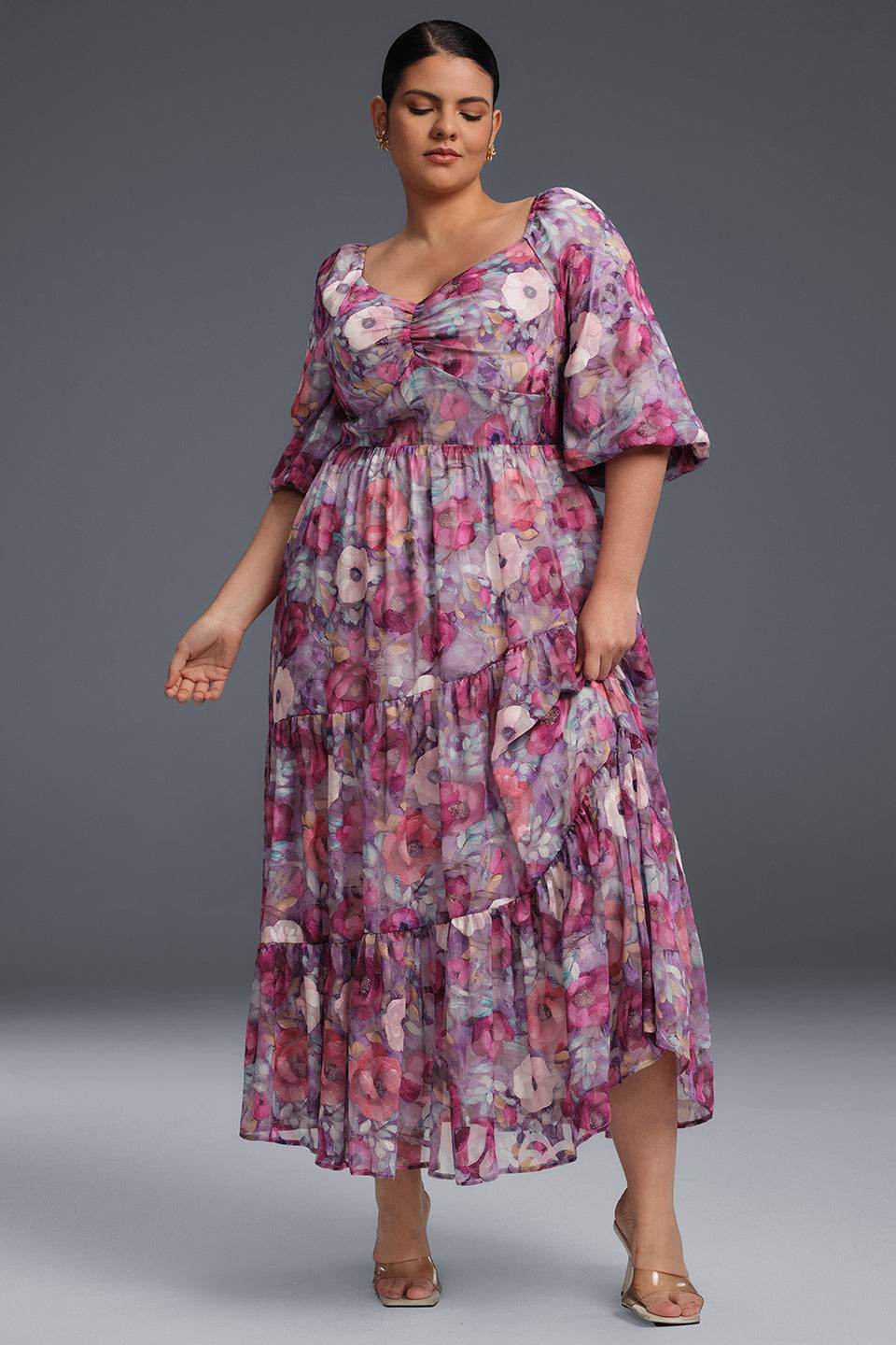 ALIVIA | BRIDESMAID MAXI DRESS - Flower Print