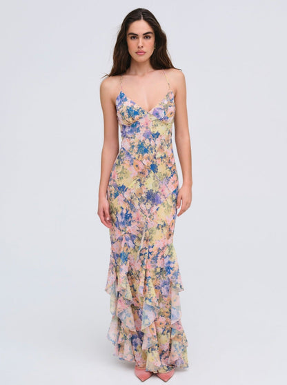 RAYA | SATIN MAXI DRESS - Pink