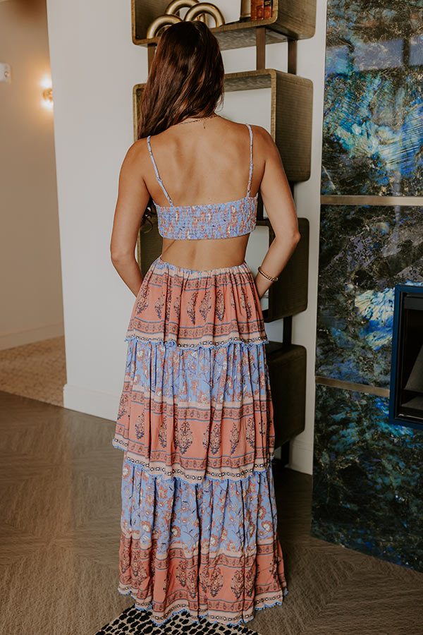 ELENA | TIERED MAXI DRESS - Blue