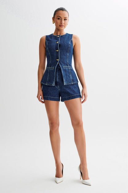 REBECCA | DENIM TOP + FREE SHORT
