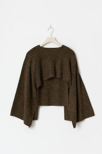 STELLA | KNITTED CAPE TOP