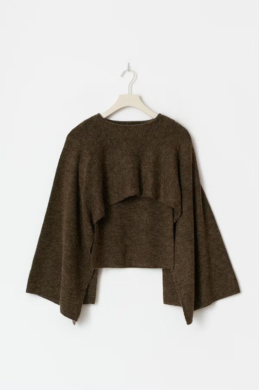 STELLA | KNITTED CAPE TOP