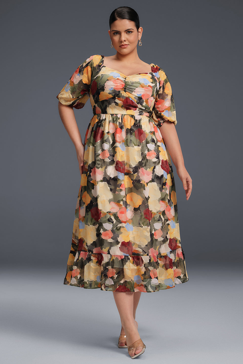 SICILY | COCKTAIL MAXI DRESS - Multicolor