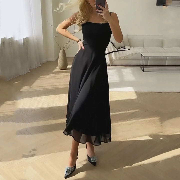 PAULINA | POLO MIDI DRESS - Black