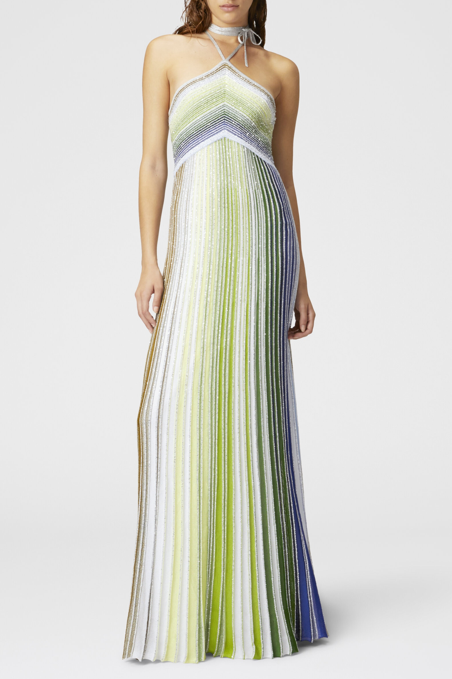 BEATRIX | HALTER MAXI DRESS - Green