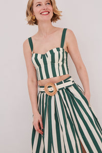 Green White Stripe