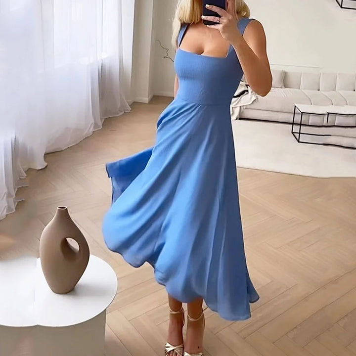 PAULINA | POLO MIDI DRESS - Blue