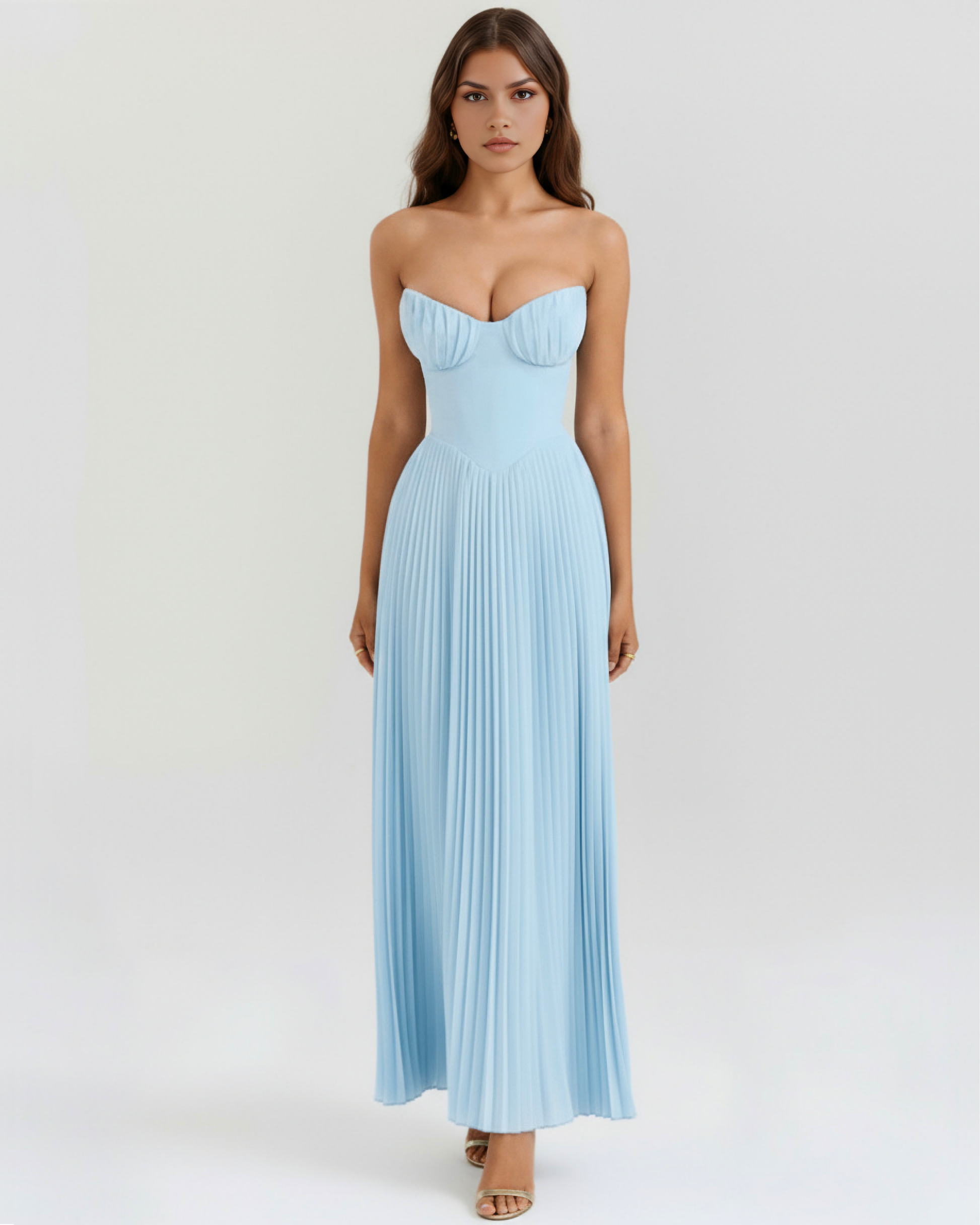 WILLA | PLEATED MAXI DRESS