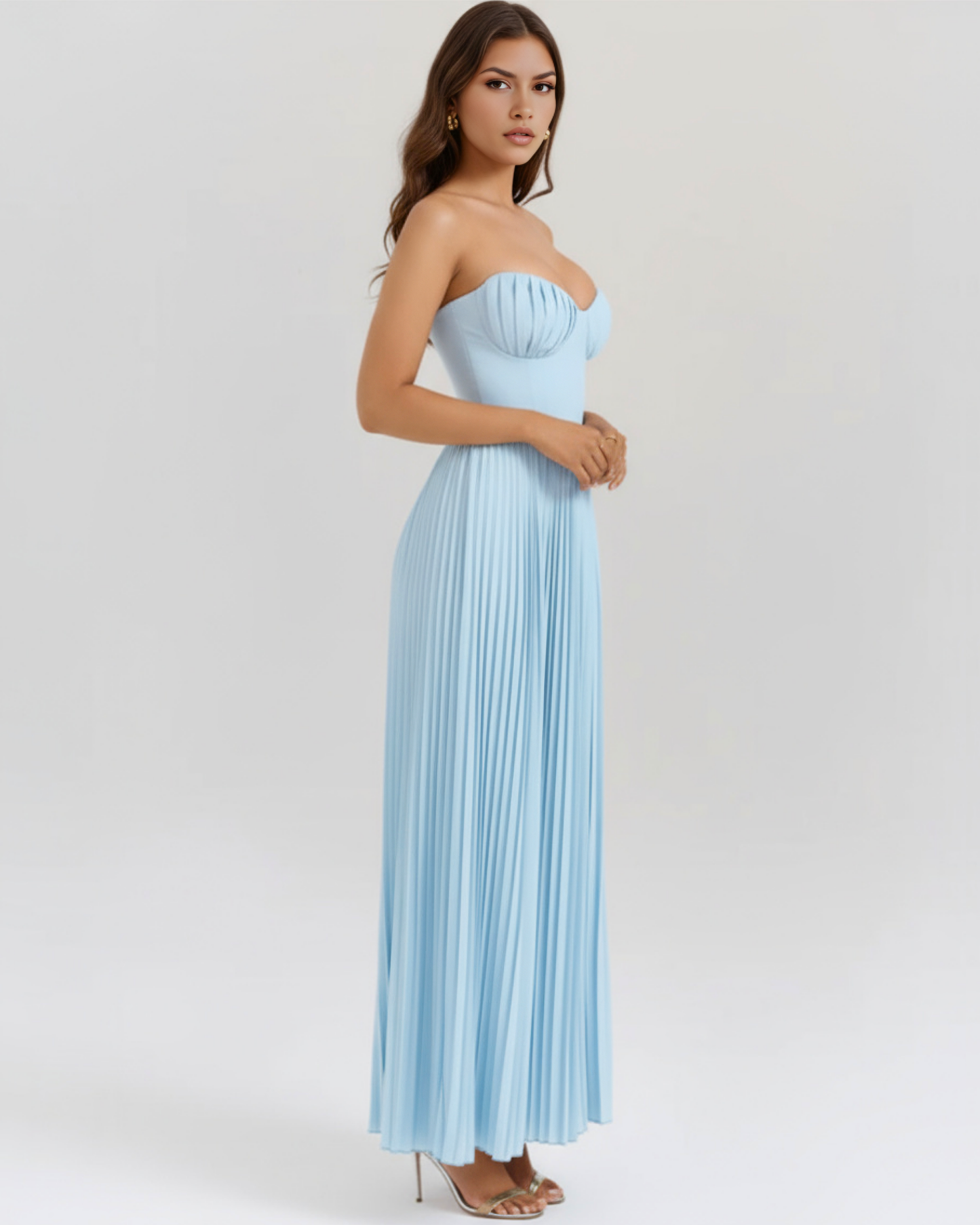 WILLA | PLEATED MAXI DRESS