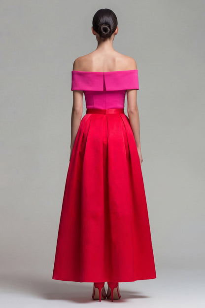 CELIA | SLEEVELESS MIDI DRESS - Red