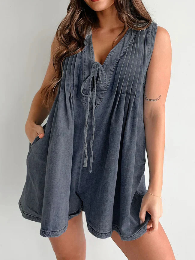 DIXIE | DENIM ROMPER