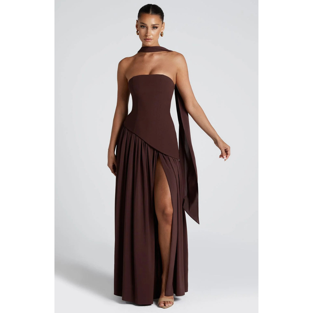MONROE | CASUAL MAXI DRESS - Plum Brown
