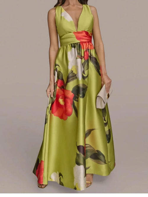 PAULA | SLIP MAXI DRESS - Multicolor