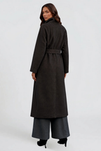 Audrey Belted Tailored Longline Wool Coat