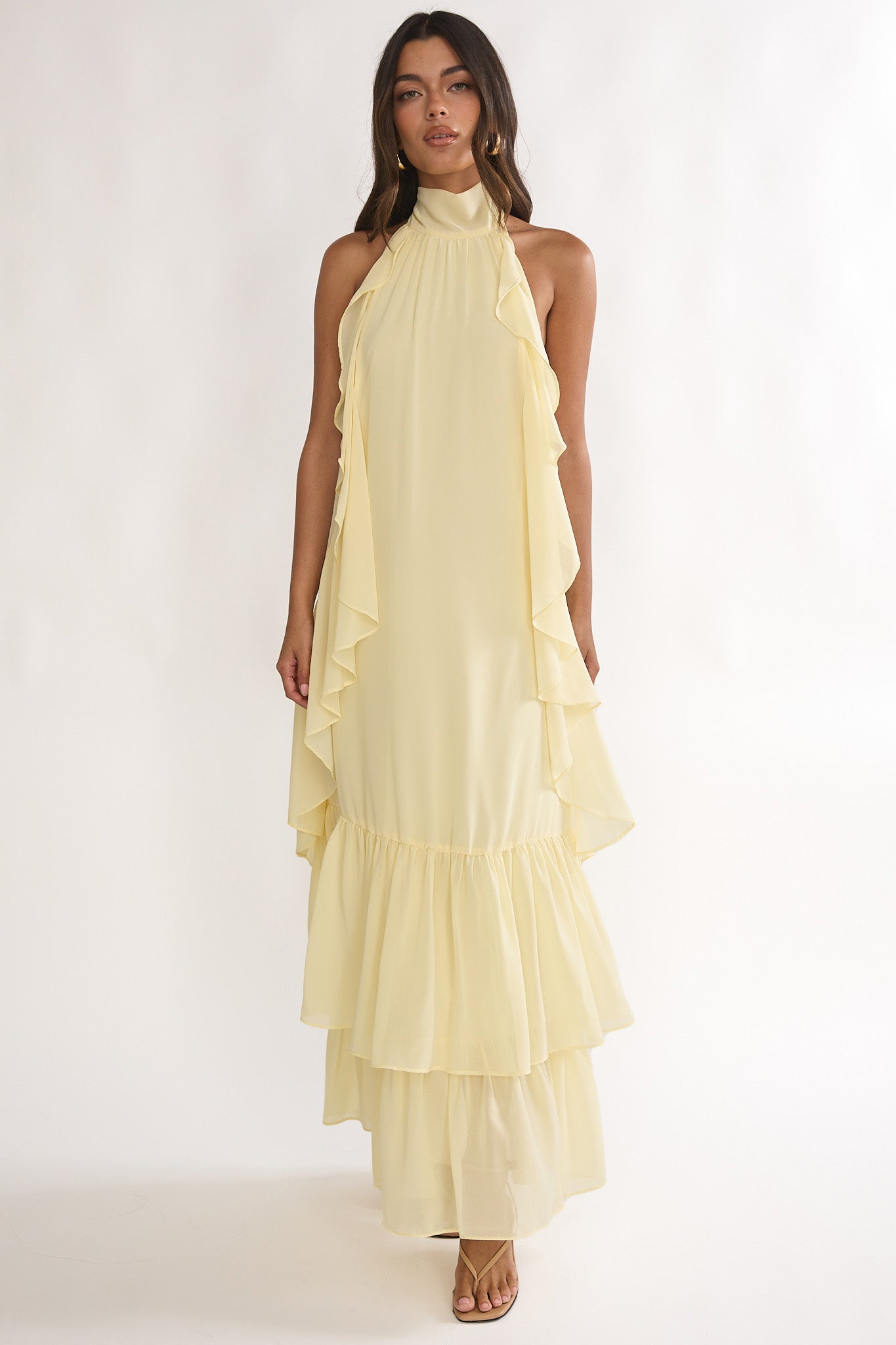 SAMARIA | RUFFLE MAXI DRESS - Butter