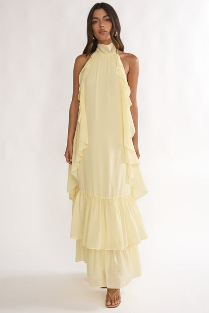 SAMARIA | RUFFLE MAXI DRESS - Butter