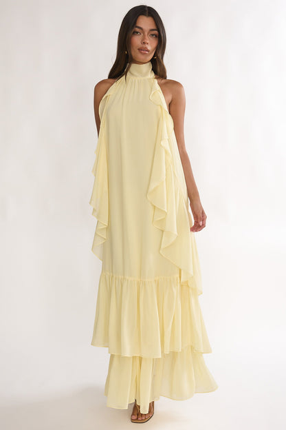 SAMARIA | RUFFLE MAXI DRESS - Butter