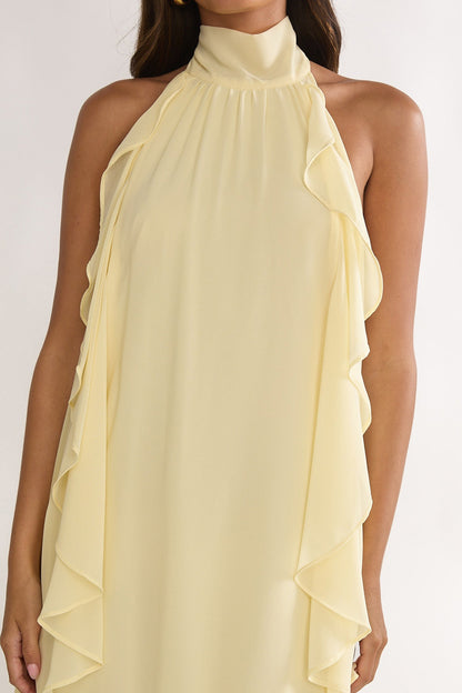 SAMARIA | RUFFLE MAXI DRESS - Butter