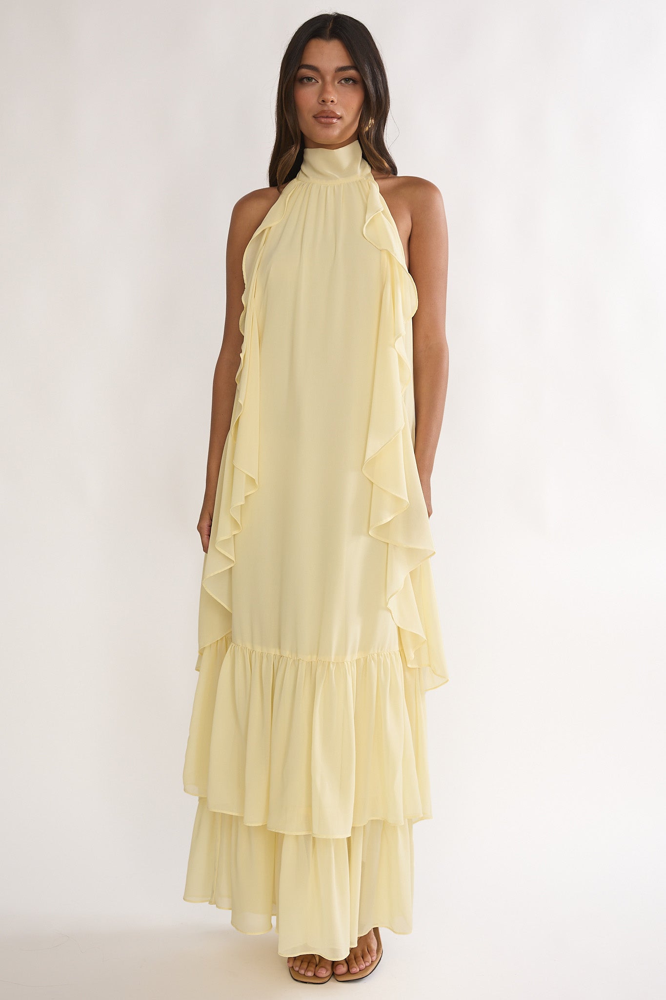 SAMARIA | RUFFLE MAXI DRESS - Butter