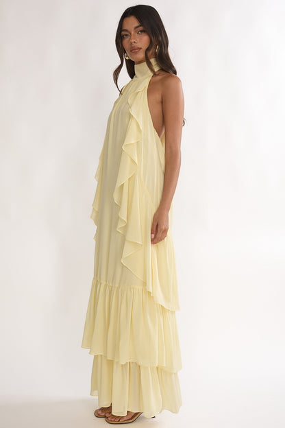 SAMARIA | RUFFLE MAXI DRESS - Butter