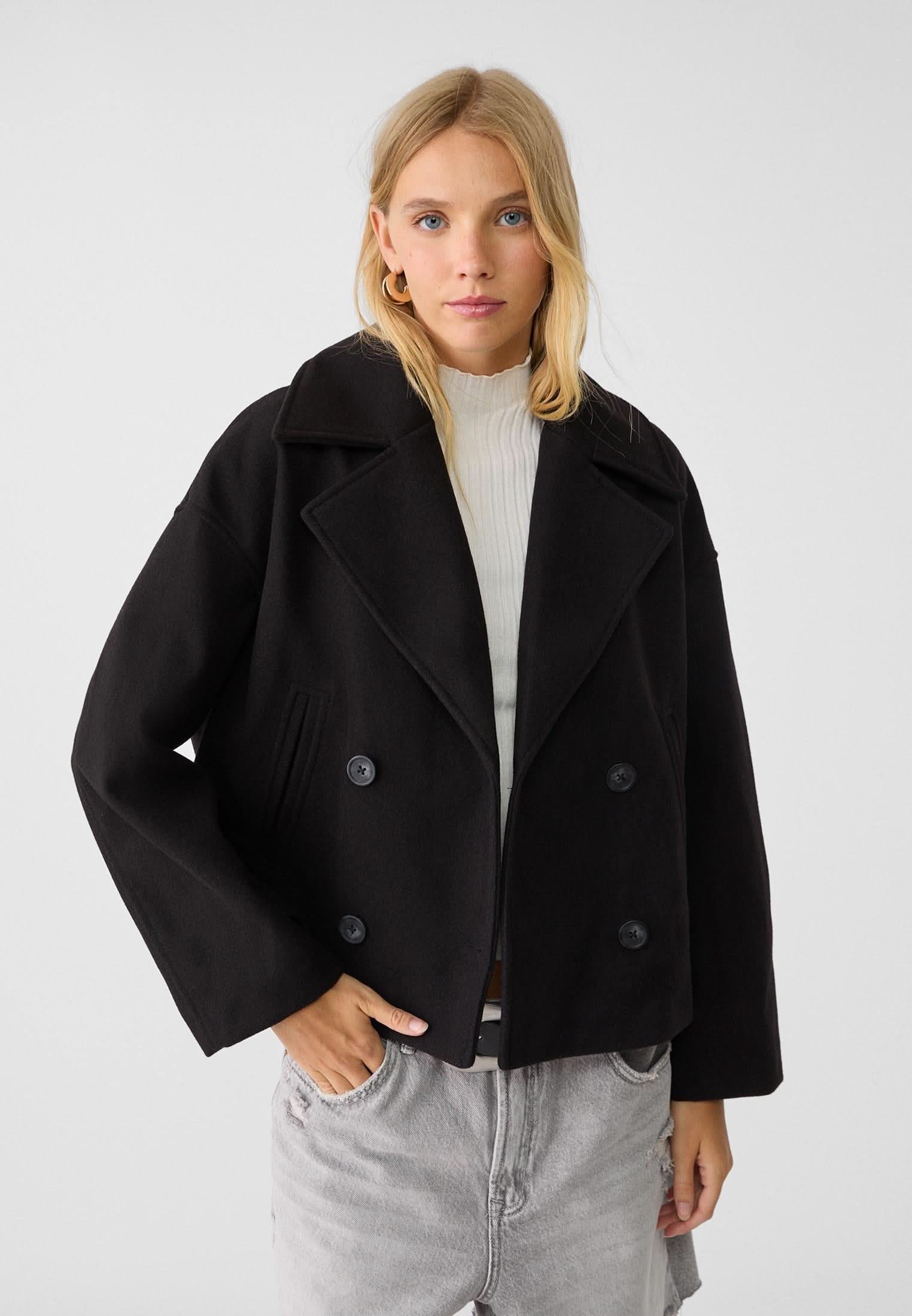 Belle Double Breasted Jacket - Black