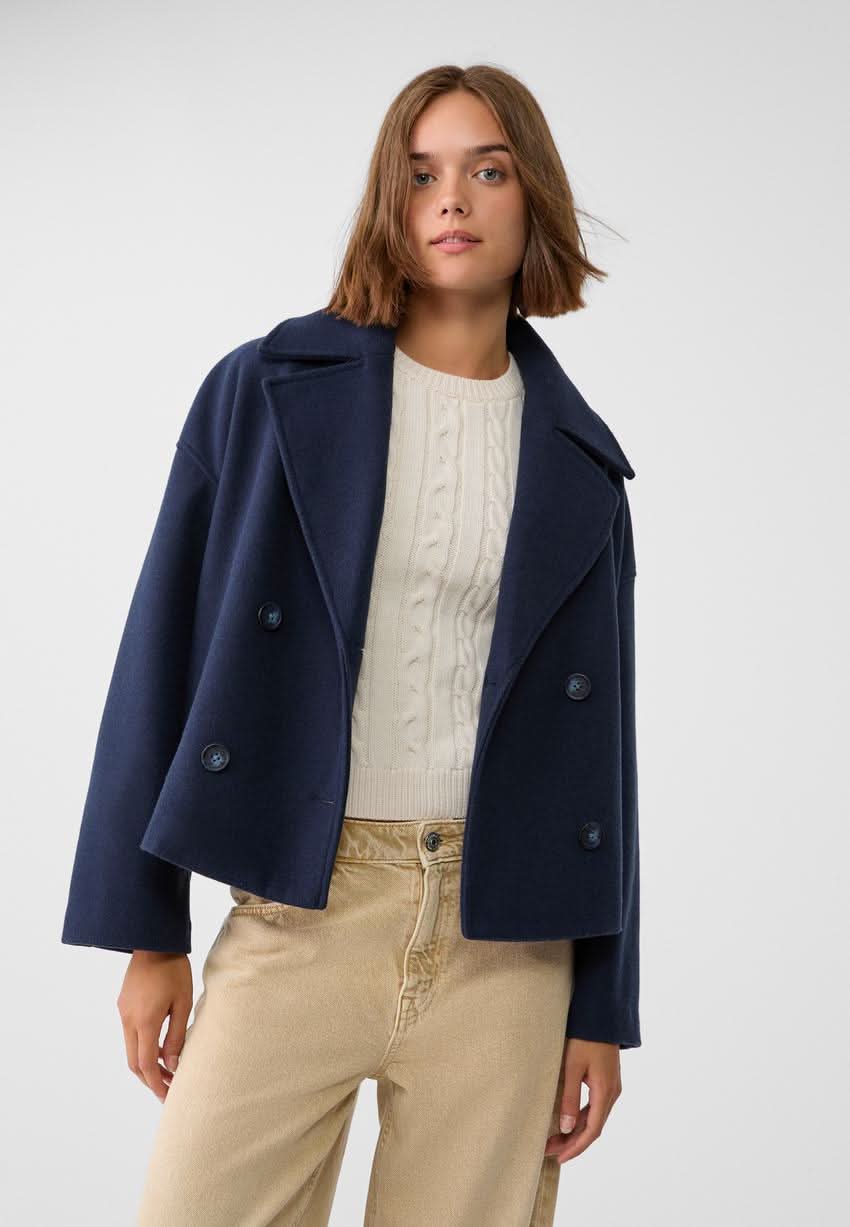 Belle Double Breasted Jacket - Blue