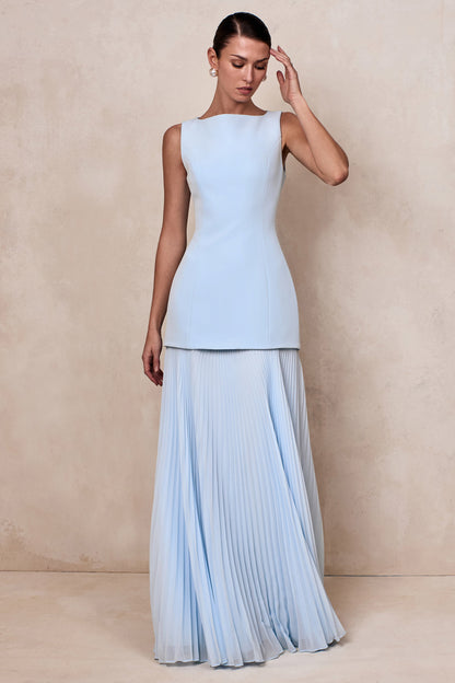 LIANA | PLEATED HIGH MAXI DRESS