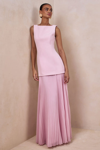 LIANA | PLEATED HIGH MAXI DRESS