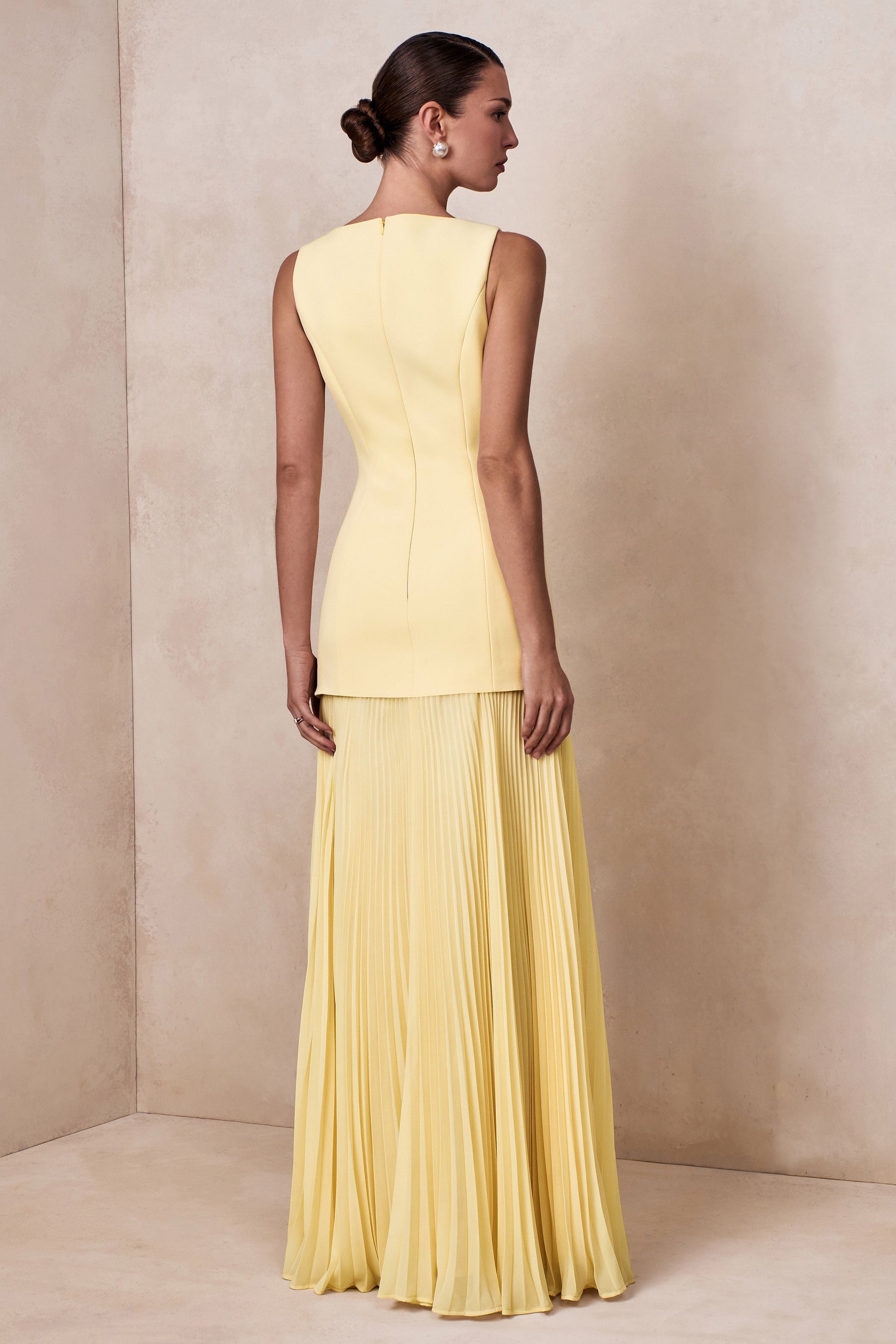 LIANA | PLEATED HIGH MAXI DRESS